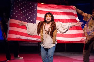 Erick Perafan in "HAIR" at Mad Cow Theatre. Photo by Tom Hurst