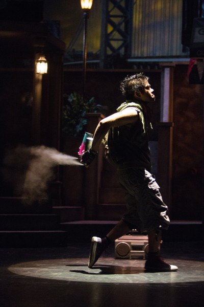 Juan Drigo Ricafort as Graffiti Pete in "In the Heights" at Cocoa Village Playhouse. Photo by Jonathan Goforth.