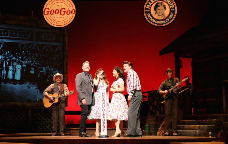 Singers, from left:  Jason Edwards, Alison Briner-Dardenne, Trenna Barnes and Benjamin D. Hale in Riverside Theatre's "Ring of Fire: The Music of Johnny Cash"