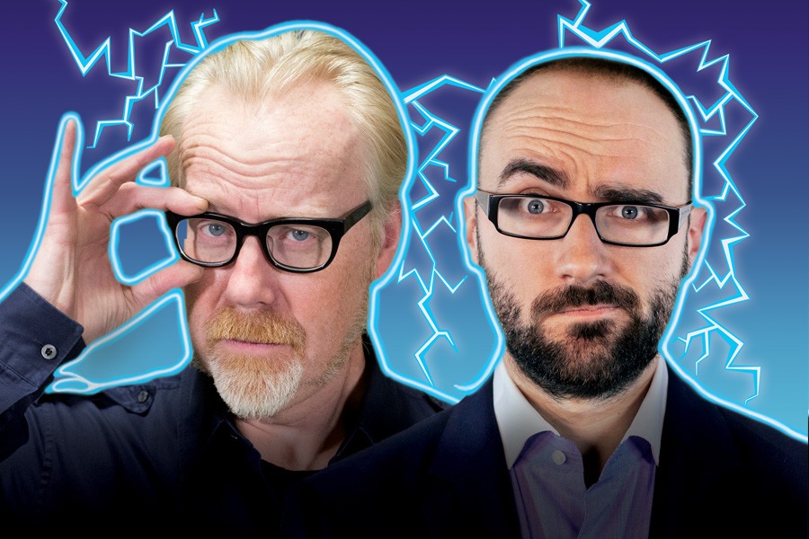 From left, Adam Savage and Michael Stevens in BRAIN CANDY