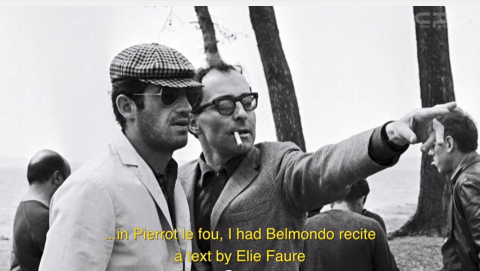 From left: Jean-Paul Belmondo and Jean-Luc Godard 