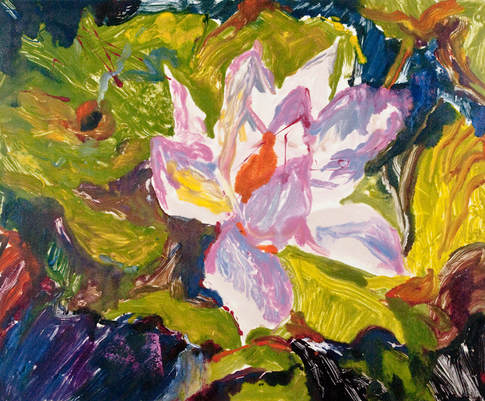 Floral painting by Marlis Newman.