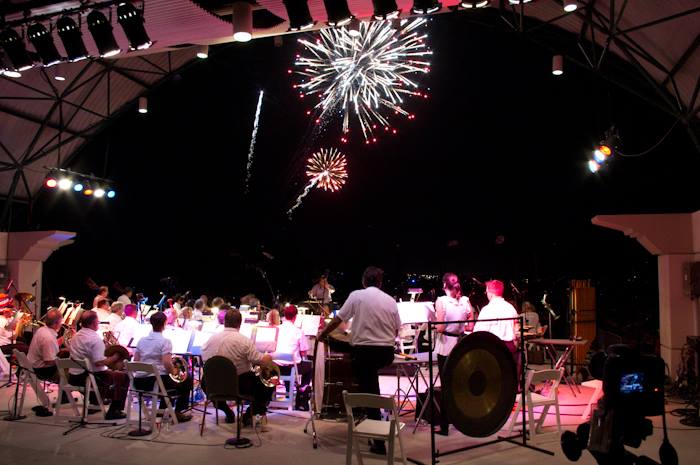 Brevard Symphony Orchestra performing Tschaikovsky's "1812 Overture" at the annual Fourth of July concert. Photo by Nicholas Reynolds.
