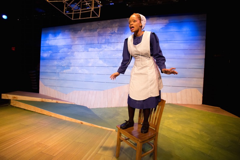 Trenell Mooring in Mad Cow Theatre's production of "The Amish Project" by Jessica Dickey. Photo by Tom Hurst